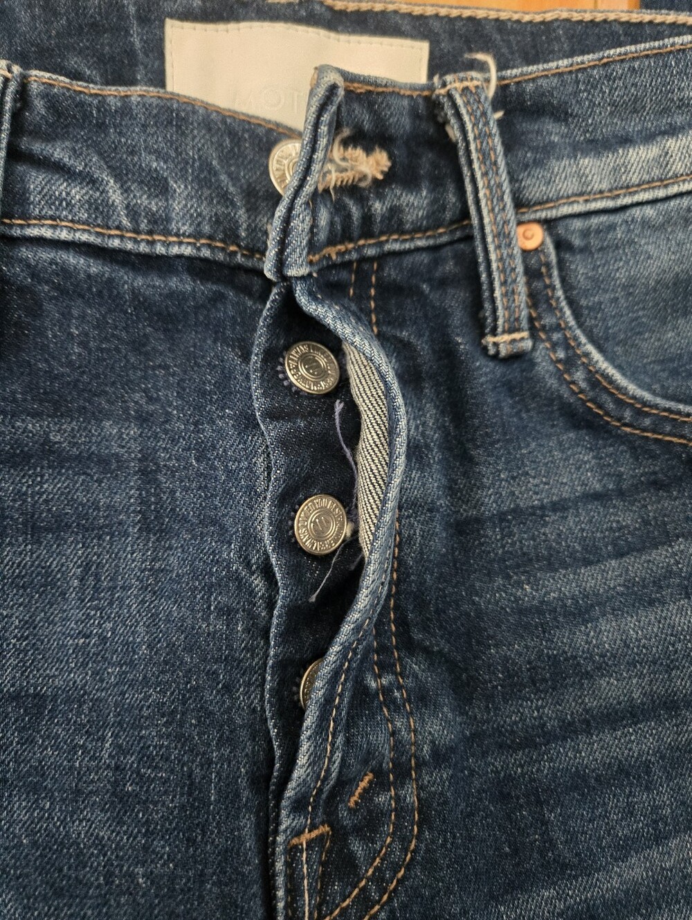 MOTHER Denim "The Scrapper Cuff Ankle Fray" Jeans Size 24 - Picture 5 of 11